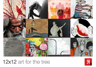 12 x 12 art for the tree exhibition promo